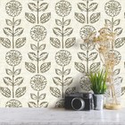 Wudnaye Floral Peel and Stick Wallpaper Vintage Tulip 17.7 x 196.8, Brown 