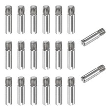 20-Pack M3 x 12mm Slotted Cylindrical Pin Dowel, 304 SS, External Thread