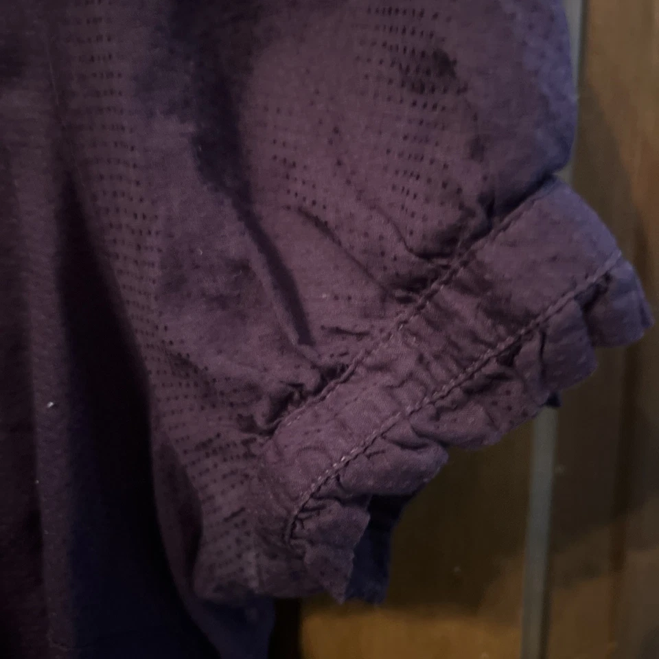 Blusa de mujer limitada con volantes de manga corta talla grande Foto 4 de 4