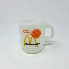 McDonald's Vintage Milk Glass Coffee Mug by Anchor Hocking Fire King Made in USA