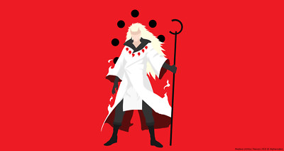 Anime minimalist madara uchiha naruto sage clan Playmat Gaming Mat