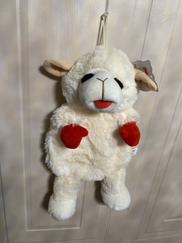 LambChop Plush Dog Toy, Lambchop, 16”  Clinker Body  & Squeaker. - Picture 4 of 9