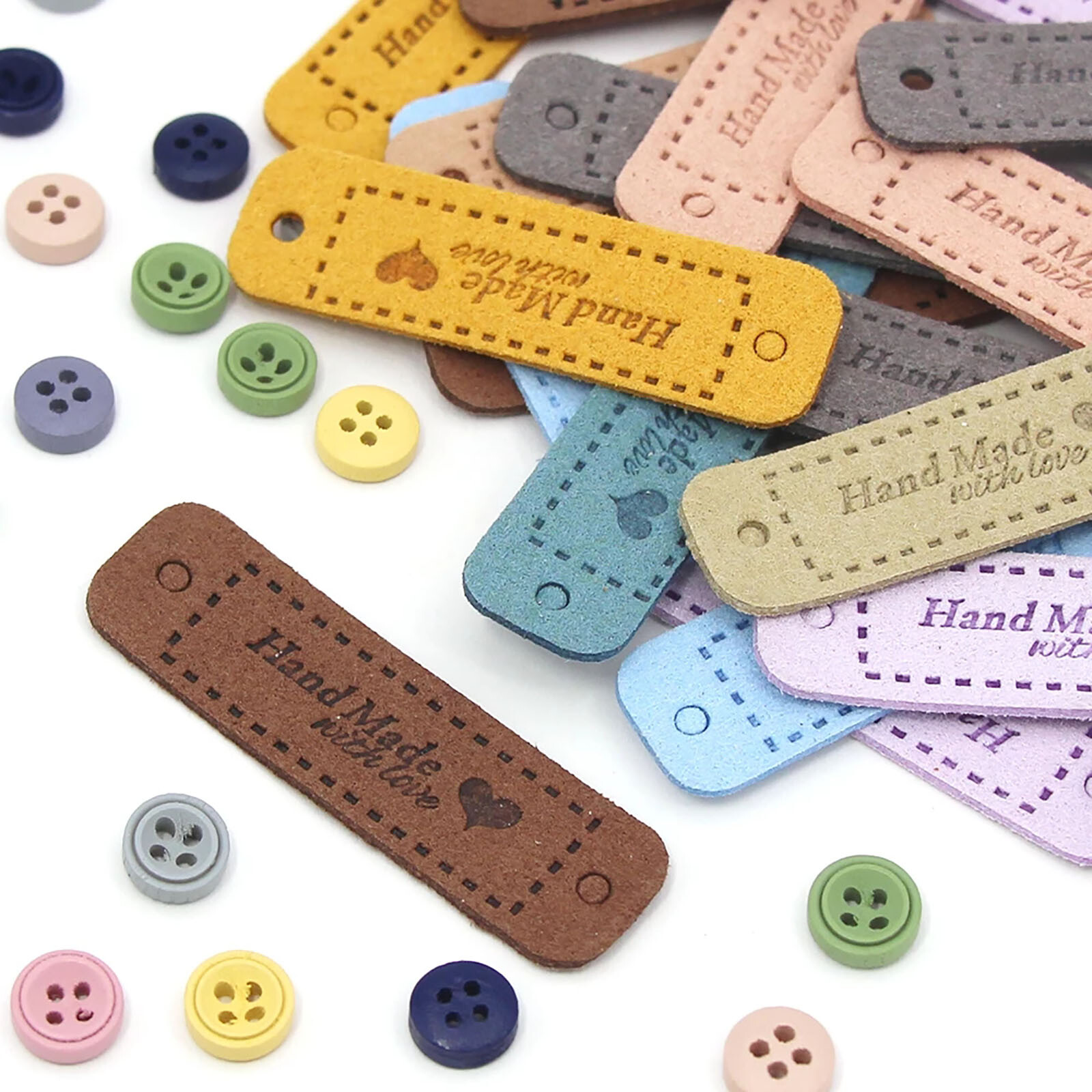 20/40Pcs Tags Handmade With Love Labels Clothing Tags DIY Crafts Sewing