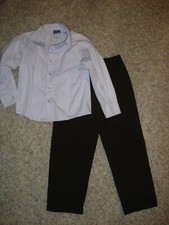 Perry Ellis Portfolio lavender purple dress shirt brown pant set boys size 6