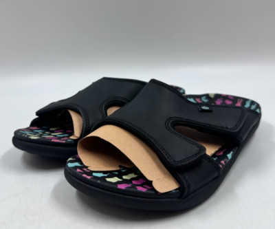 Specno: Waco Shoe Company Women's Adjustable Wide Strap Slip-On Sandals Size 8B
