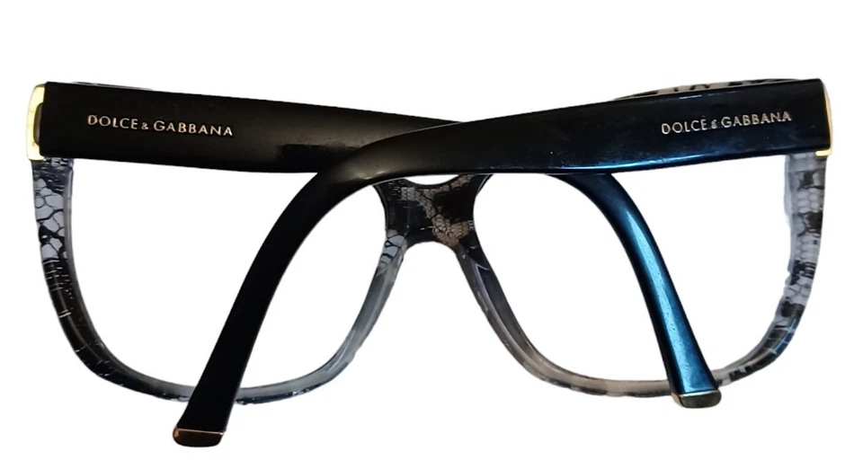 Dolce & Gabbana 4111 黑色花边蝴蝶眼镜框 DG4111m 1895 59015 135 — 第 3/4 张图片