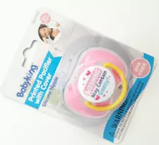 NEW BABY KING WARNING MAY CONTAIN SASSY! SILICONE PACIFIER 0+ MONTHS PINK