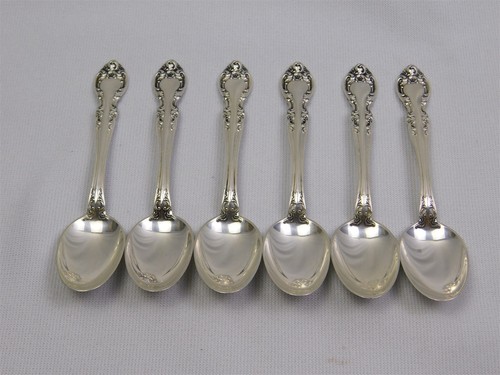 6 Antique Gorham MELROSE Sterling Silver Demitasse Spoons Flatware 91 Grams - Picture 3 of 9