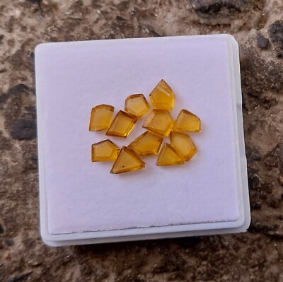 5 Carat Natural Faceted Orange Color Tourmaline Cut Fancy Shape 11 Piece Lot
