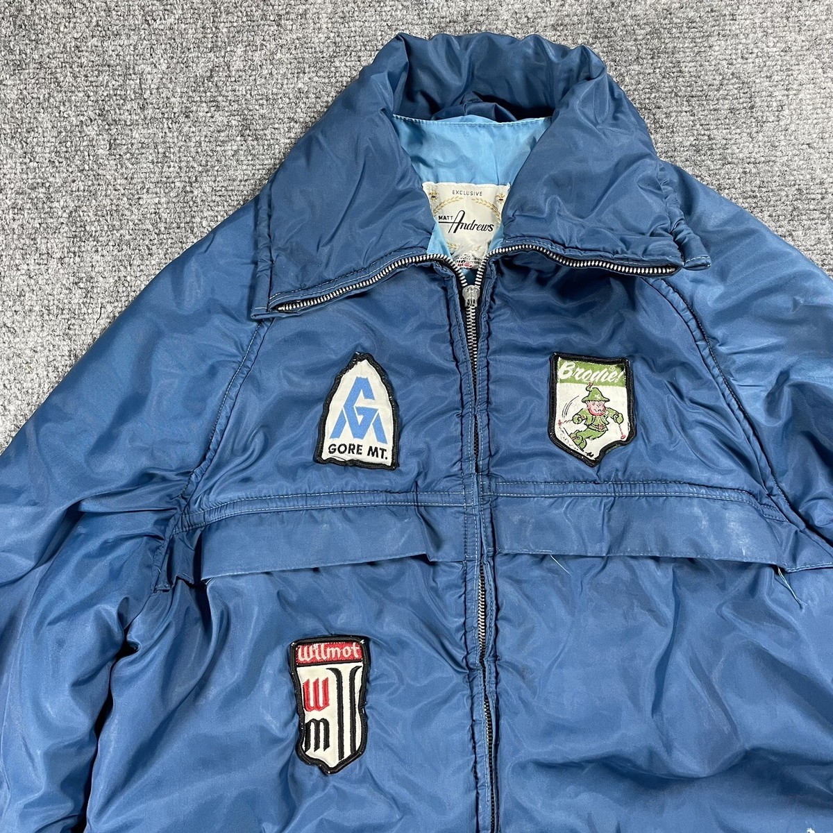 VINTAGE 60s 70s Matt Andrews Ski Jacket Small Souvenir Patch