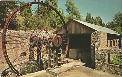 #ad Grass Valley California North Star Mine Giant Pelton Wheel Museum Postcard $3.85