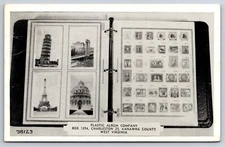 Plastic Album Company Charleston West Virginia Advertising Postcard Stamp Album