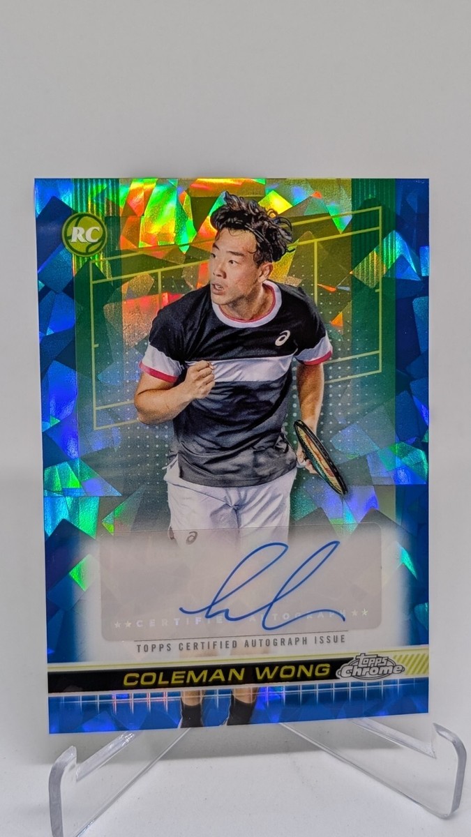 TOPPS COーSIGNERS autograph Coleman Wong 2024 Topps Chrome Tennis Sapphire AUTO