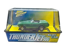 JOHNNY LIGHTNING THUNDERJET 500 SHELBY COBRA GREEN HO SLOT CAR