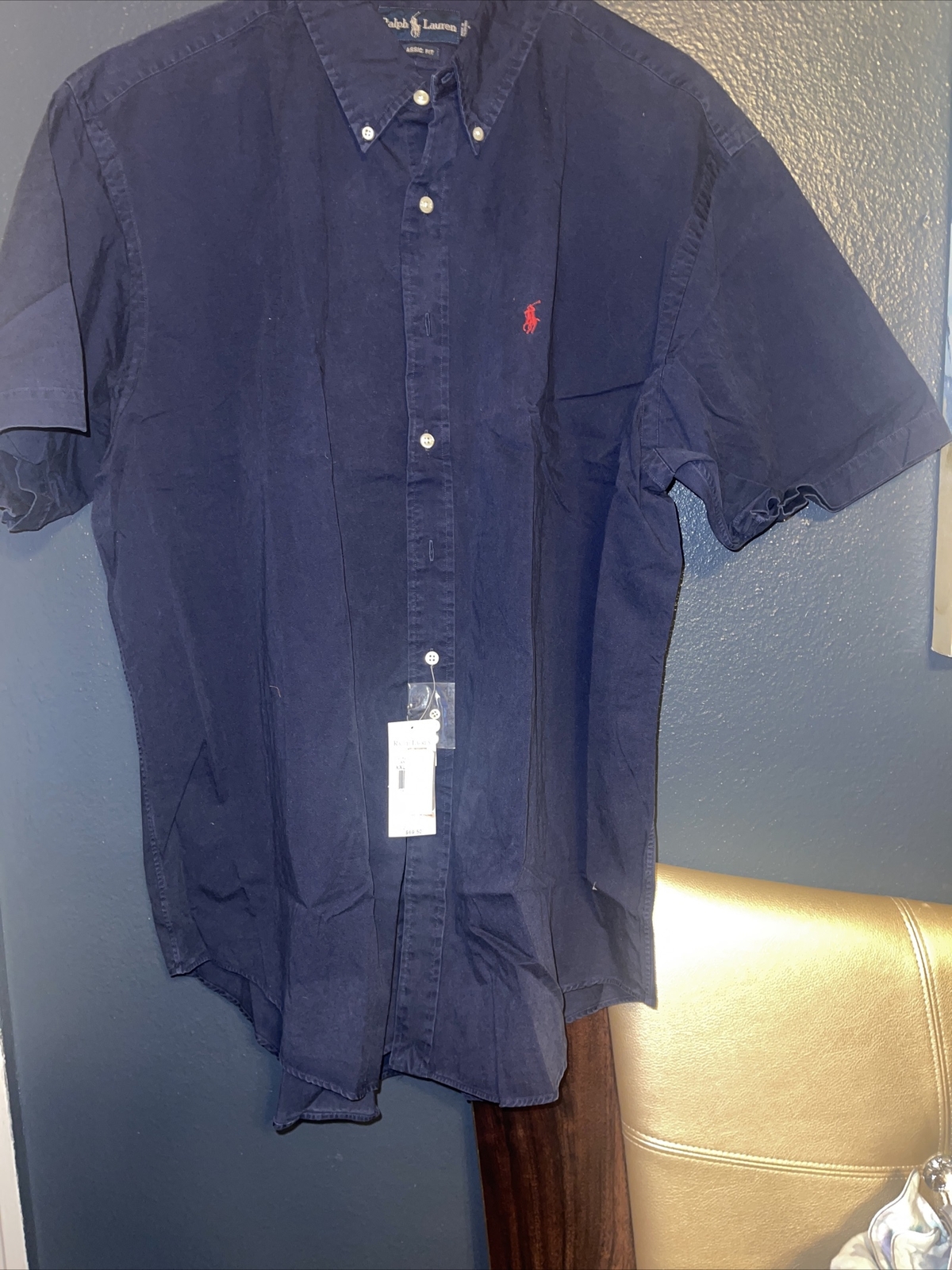 Rare Vintage Polo Ralph Lauren Men's Oxford Short Sleeve Classic Button down XXL image 7