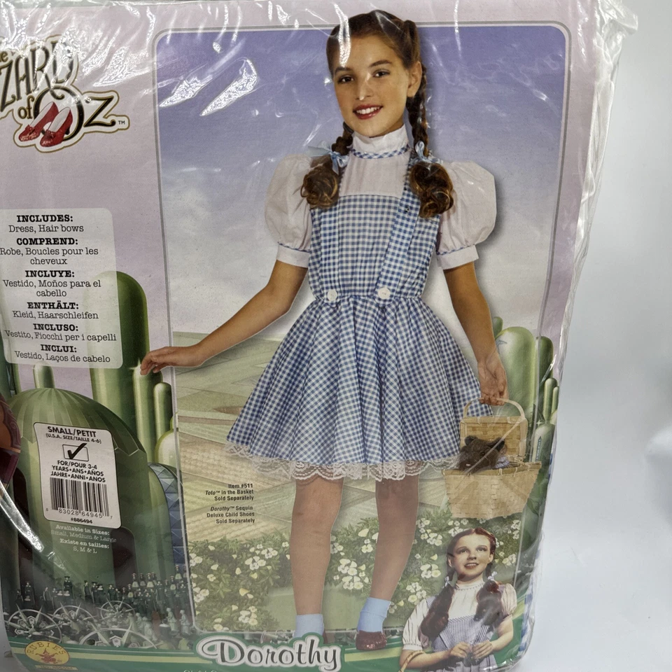 New Dorothy The Wizard Of Oz Girls Halloween Cosplay Costume Size Small (4-6) - Image 2 of 4