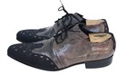 Esquivel Los Angeles Handmade Gray Black Rocker Beaded Wingtip Special Shoe 11 — photo 4