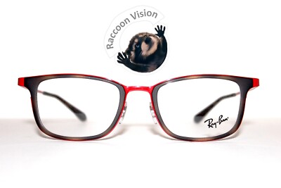 RAY-BAN RB6373M 2959 AUTHENTIC HAVANA RED EYEGLASSES RX 52-20-145 MM BRAND NEW