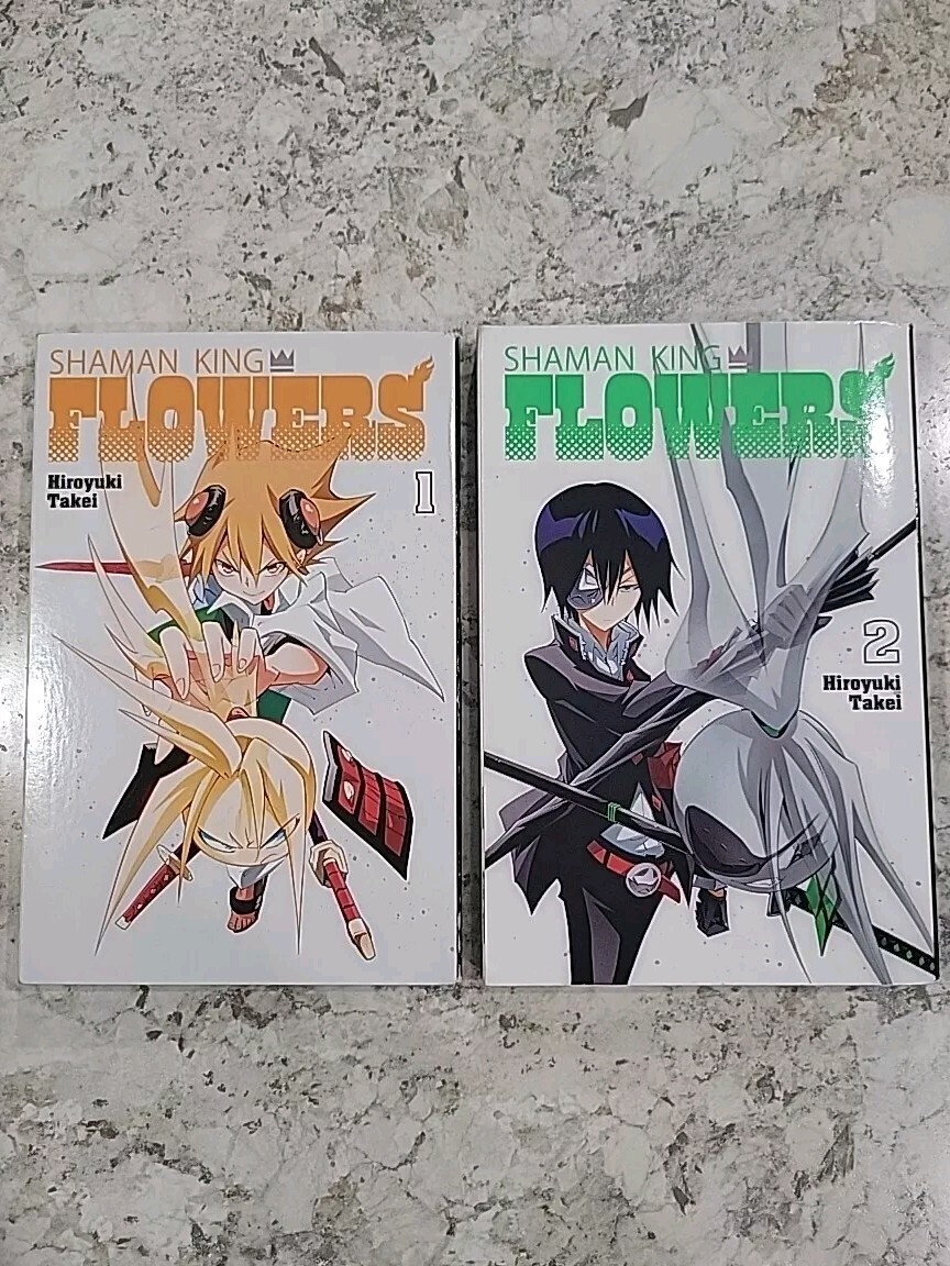Shaman King Flowers Manga Volume 1 & 2 Lot Kodansha English - US