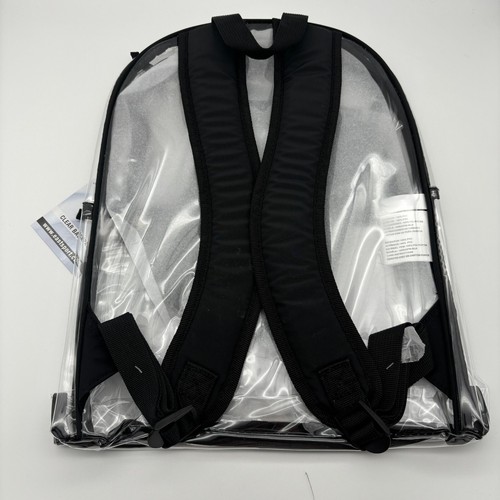 Eastsport durchsichtiger schwarzer Rucksack & Reißverschlusstasche, Stadion Konzert Arena Schule Arbeit - Bild 4 von 4