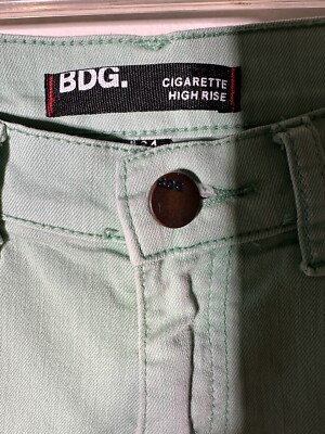 cigarette pants urban outfitters BDG Urban Outfitters Mint Green Cigarette Jeans Women Size 27 X 34 Pants  Stretch