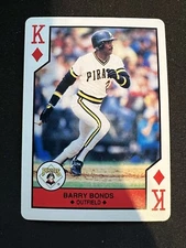 1990 the u.s. playing card company all star baseball #K of Diamonds barry bonds