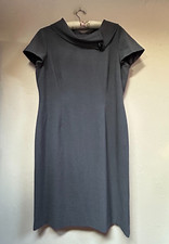 Tahari Arthur S Levine Essentials Women's Size 14 Cap Sleeve Sheath Dress Gray