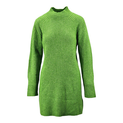 Nobody's Child limettengrünes Rippstrick-Minikleid mit Trichterausschnitt Damen UVP 69,00 £