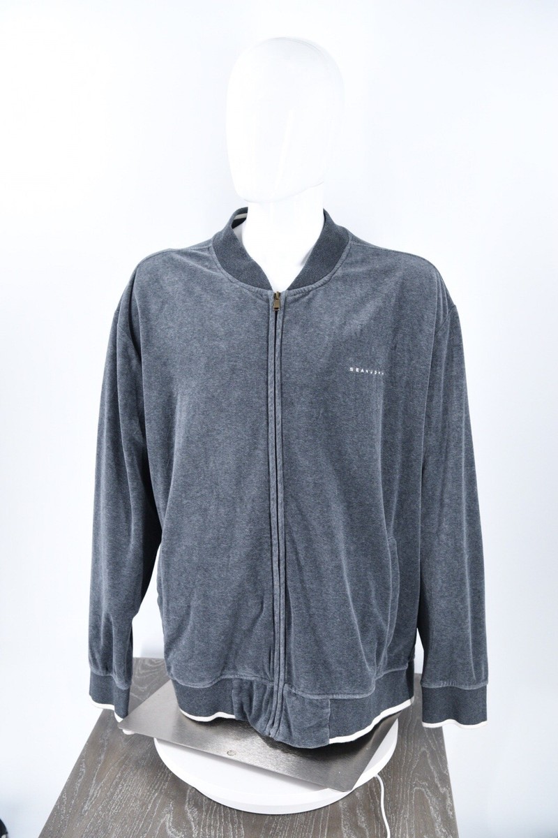 Sean John Grey Full Zip Velour Track Jacket Mens 3XB | eBay