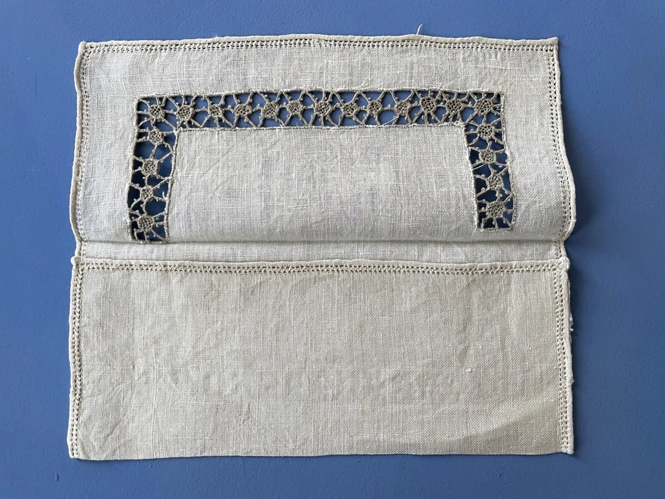 LINGE ANCIEN - Pochette de table en lin - REF : 2012 - Photo 4/4