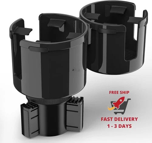 Expansor de portavasos para automóvil, extensor adaptador de portavasos 2 en 1 p