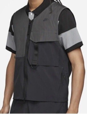 Nike Sportswear Tech Pack Unlined Gilet Vest Black DM5534 Men's Sz XS New $160