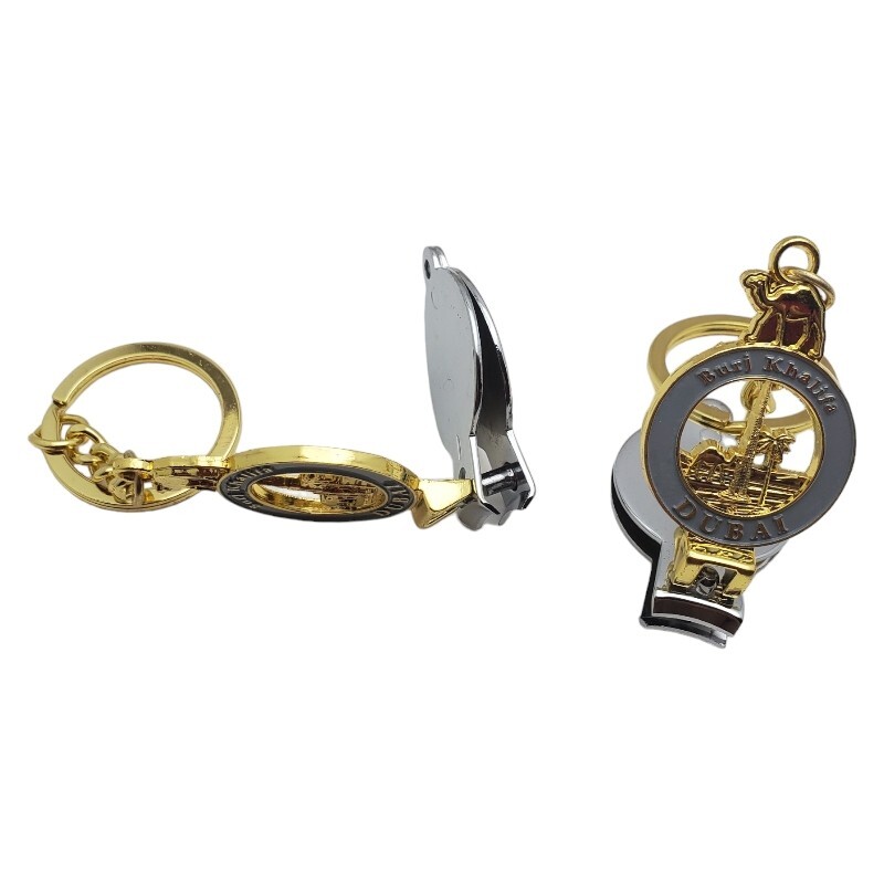 Dubai Nail Clipper Keychain Souvenir Key Ring Trave Tourist Gift Burj Khalifa
