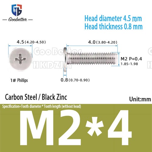 M2 Laptop Notebook SSD Computer Screws Phillips Head Screw Length 2 mm - 10 mm - Afbeelding 10 van 13