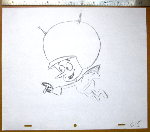 1990s GREAT GAZOO FRED FLINTSTONES HANNA-BARBERA ORIGINAL PRODUCTION cel DRAWING - Picture 2 of 2