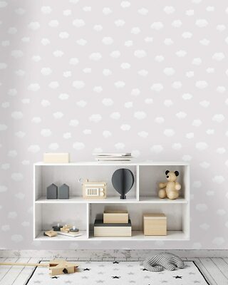 Holden Decor Kinderzimmer Wolkenhimmel Kinderspielzimmer Tapete Grau 90990
