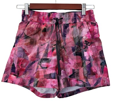 Lululemon Spring Break Away Shorts Womens 4 Sun Dazed Multi Pink Inseam 3''