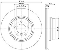 2X Hella 8DD 355 109-981 Bremsscheibe FüR Bmw