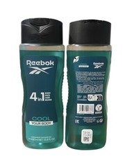 Reebok 4 in 1 Hair  Body Shower Gel Cool Your Body 2 PACK  400 Ml Each