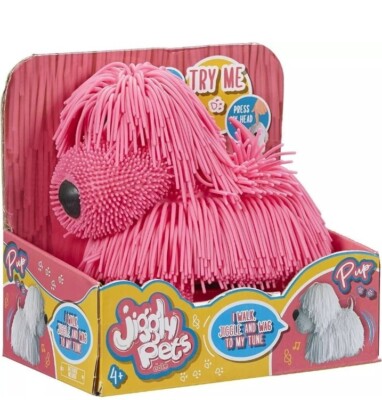 Jiggly Pets Welpe rosa elektronischer laufender Welpe mit Musik und Geräuschen NEU