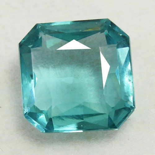 Natürlicher Mosambik Neon Blau Paraiba Turmalin 9x9 mm Quadrat Zertifiziert Edelstein - Bild 3 von 4