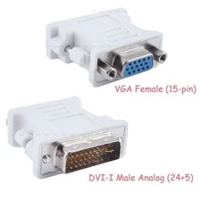 DVI-I male Analog (24+5) to VGA Female (15-pin) Connector Adapter lot wholesale