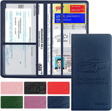 Premium Car Registration and Insurance Card Holder, Car Document Holder for Card