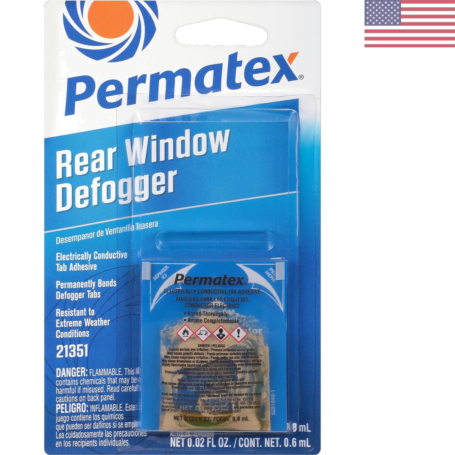 Electrically Conductive Rear Window Defogger Tab Adhesive Quick