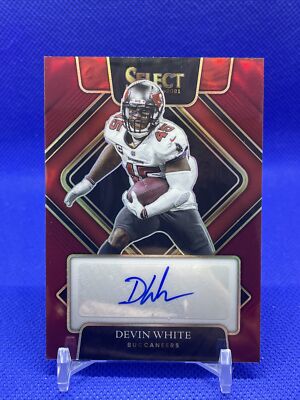 2021 Panini Select Football Devin White Auto Red 32/60 TB Buccaneers￼ SP