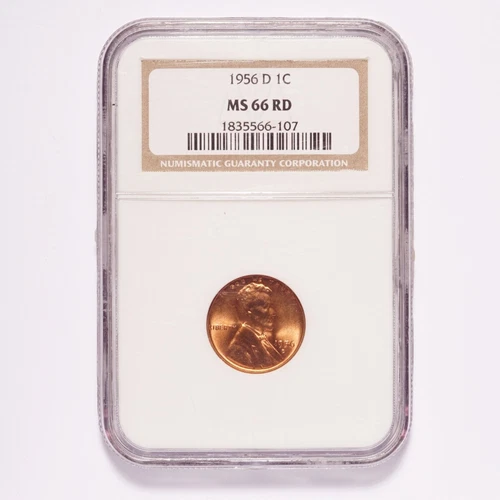 1956-D Lincoln Wheat Cent NGC MS66 RD
