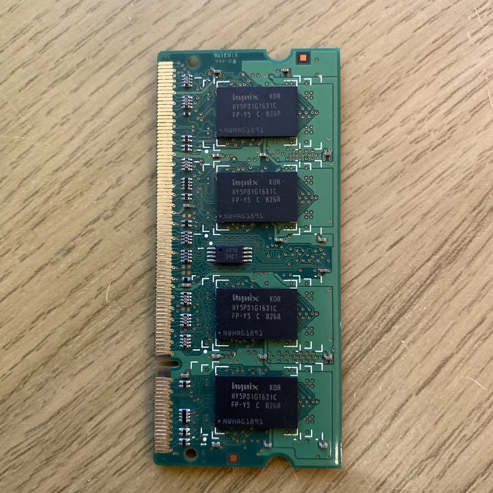 Dell Studio 1737 PP31L RAM Memory 1GB DDR2 PC2-6400S Hynix HYMP112S64CP6-S6 - Image 2 of 2