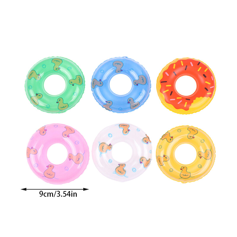 Kids Mini Donuts Swim Ring Bath Toy Summer Fun Swimming Pool Float Ring ...