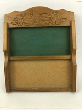 Chalkboard Memo Board Wall Hanger Vintage Overall approx 12-1/2" x 15-1/4"
