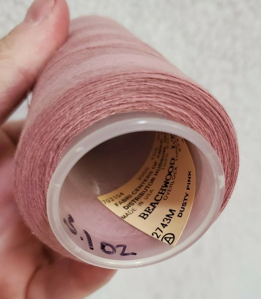 Beachwood Ltd Overlock Thread Dusty Pink 100% Spun Polyester 3.1oz - Image 2 of 4